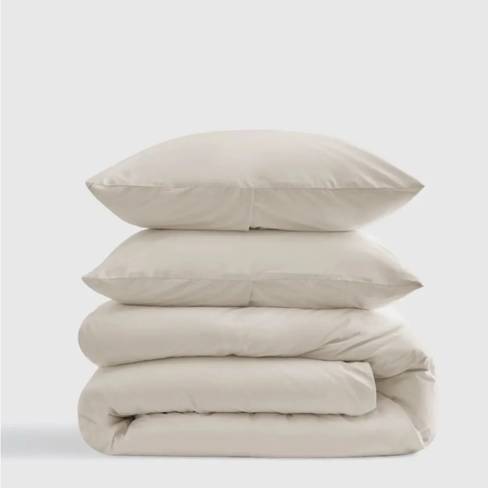 NWOT Quince European Organic Cotton Duvet Set (Ivory)